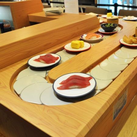 Conveior pentru sushi cu lanț